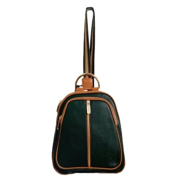 Valentina Pebbled Leather Convertible Leather Backpack Sling Bag Shoulder Bag Valentina Pebbled Leather Convertible Leather Backpack Sling  main image 3